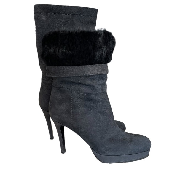 Ron White Platform Boot, Nubuck Leather, Fur Lined - Picture 1 of 15